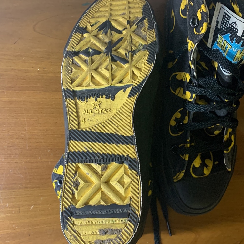 Vintage Converse Batman High Top Sneakers Size 4 - Picture 5 of 5